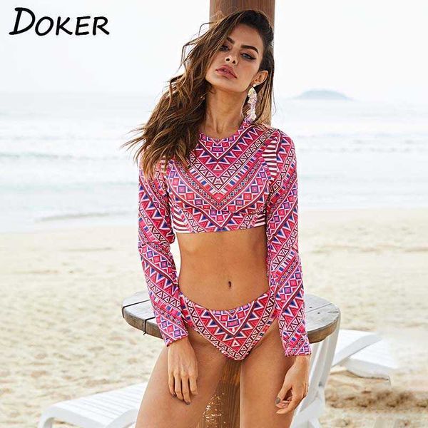 bohemian bathing suit women printed long sleeve slim contrasting color split swimsuit round neck high waist bikini 210604, White;black
bohemian bathing suit women printed long sleeve slim contrasting color split swimsuit round neck high waist bikini 210604, White;black