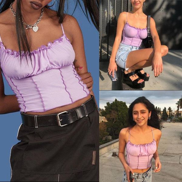 women's tanks & camis sell summer women purple vest fashion sleeveless strapless solid ruffles pullovers ladies camisole, White
women's tanks & camis sell summer women purple vest fashion sleeveless strapless solid ruffles pullovers ladies camisole, White