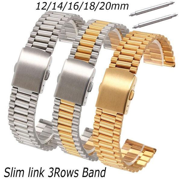 watch bands strap 12mm 14mm 16mm 18mm 20mm stainless steel band 3rows slim links replacement watchband bracelet wrist belt, Black;brown
watch bands strap 12mm 14mm 16mm 18mm 20mm stainless steel band 3rows slim links replacement watchband bracelet wrist belt, Black;brown