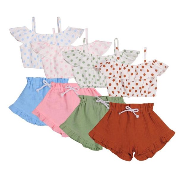 6color 1-5years kid baby girl clothes shoulder flare ruffle + shorts 2pcs summer clothing infants set sets, White
6color 1-5years kid baby girl clothes shoulder flare ruffle + shorts 2pcs summer clothing infants set sets, White