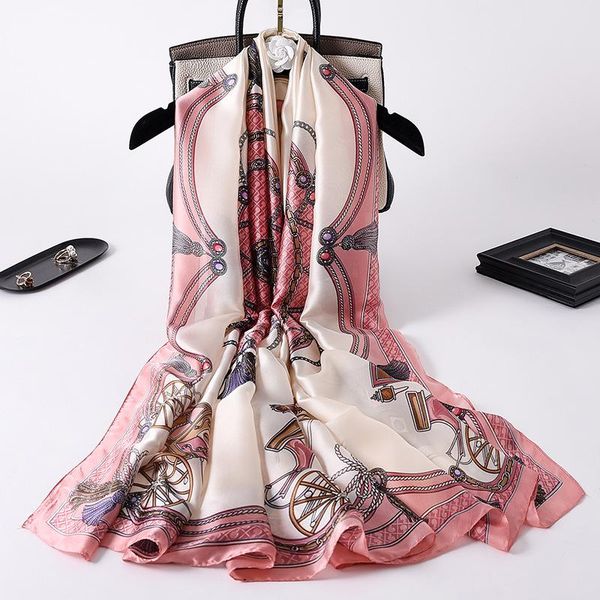 scarves summer women fashion soft silk scarf carriage printing female sun protection party travel shawls beach cover-ups wraps, Blue;gray
scarves summer women fashion soft silk scarf carriage printing female sun protection party travel shawls beach cover-ups wraps, Blue;gray