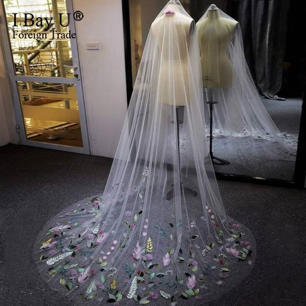 bridal veils haute couture colorful 3d flowers cathedral wedding veil for handmade floral embroidery bespoke accessary, Black
bridal veils haute couture colorful 3d flowers cathedral wedding veil for handmade floral embroidery bespoke accessary, Black
