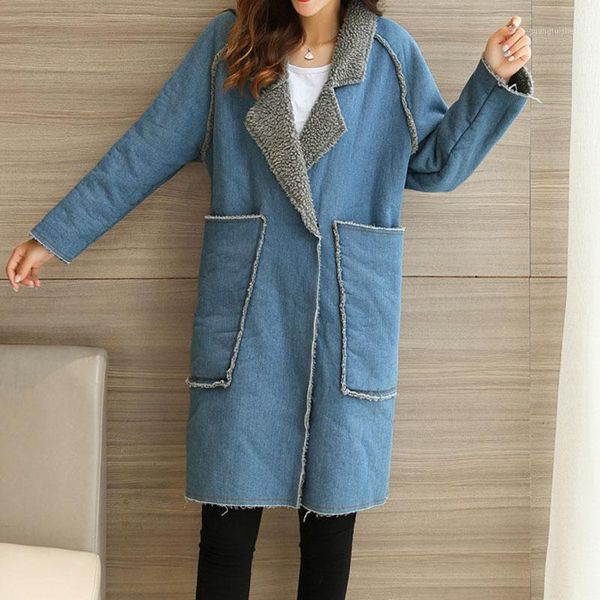 spring denim thick warm coats european casual patchwork turn-down collar long style single button wwm1656, Black
spring denim thick warm coats european casual patchwork turn-down collar long style single button wwm1656, Black