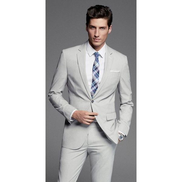 slim fit men's grey suit custom made for men formal business dress male groom tuxedo 2 pieces set (jacket + pants) suits & blazers, White;black
slim fit men's grey suit custom made for men formal business dress male groom tuxedo 2 pieces set (jacket + pants) suits & blazers, White;black