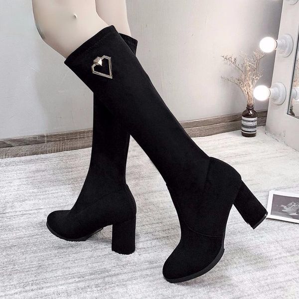 boots women's winter shoes knee high plus size 40 quality faux suede brand women comfortable p013, Black
boots women's winter shoes knee high plus size 40 quality faux suede brand women comfortable p013, Black