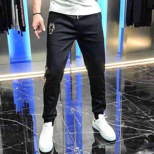 pant autumn custom-made fashion side printed letters embroidered male lace up to thin pants and nice man-made trousers, Black
pant autumn custom-made fashion side printed letters embroidered male lace up to thin pants and nice man-made trousers, Black