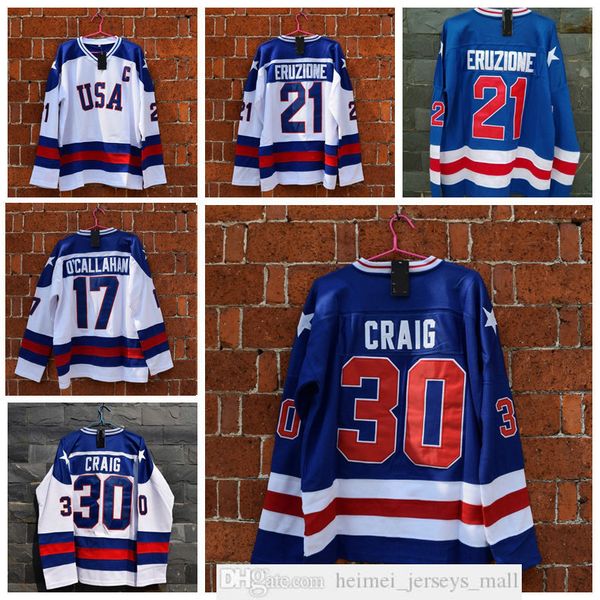1980 miracle on ice team usa 21 mike eruzione hockey jersey pullover 30 jim craig 17 jack callahan blue white stitched jerseys, Black;red
1980 miracle on ice team usa 21 mike eruzione hockey jersey pullover 30 jim craig 17 jack callahan blue white stitched jerseys, Black;red