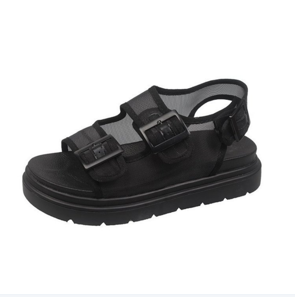 thick-soled sandals summer 2021 korean version of the student casual shoes with buckle breathable mesh dress, Black
thick-soled sandals summer 2021 korean version of the student casual shoes with buckle breathable mesh dress, Black
