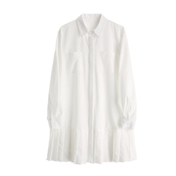 casual dresses women white shirt dress spring and summer college ladies collar long-sleeve pleated ns2609, Black;gray
casual dresses women white shirt dress spring and summer college ladies collar long-sleeve pleated ns2609, Black;gray