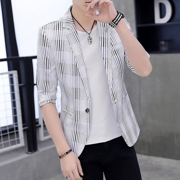 men's vests suit blazer men 2021 striped lapel collar solid slim fit formal casual business suits jacket for one button, Black;white
men's vests suit blazer men 2021 striped lapel collar solid slim fit formal casual business suits jacket for one button, Black;white