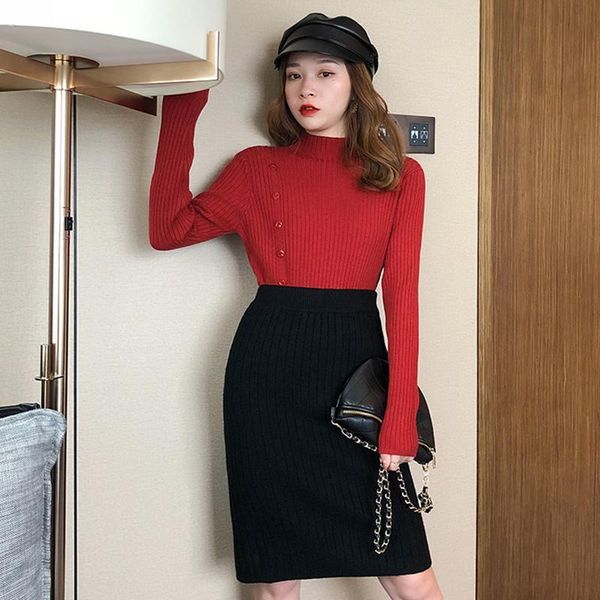 women's sweaters winter thicken warm pullover sweater for women autumn high o-neck full sleeve solid knitted jumpers soft 2021, White;black