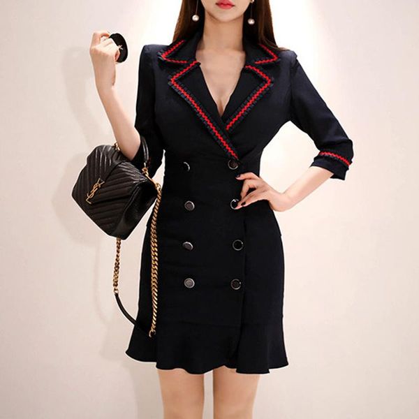 casual dresses fashion arrival women mini slim solid pencil dress double-breasted elegant temperament comfortable party formal, Black;gray
casual dresses fashion arrival women mini slim solid pencil dress double-breasted elegant temperament comfortable party formal, Black;gray