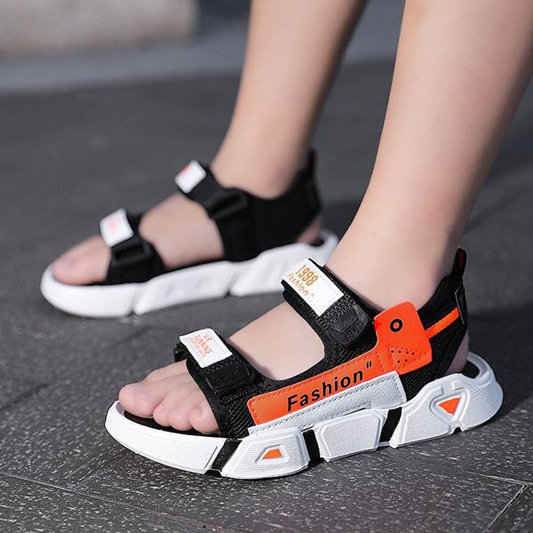 sandals summer kids breathable boys soft comfortable children's shoes outdoor beach lightweight sandal, Black;red
sandals summer kids breathable boys soft comfortable children's shoes outdoor beach lightweight sandal, Black;red
