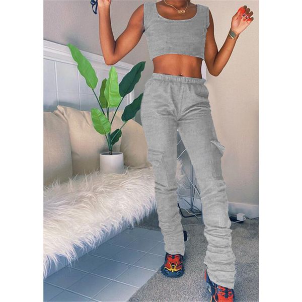 capris sports pants for solid-colored woman side pocket roll up sweatpants stacked trouse, Black;white
capris sports pants for solid-colored woman side pocket roll up sweatpants stacked trouse, Black;white