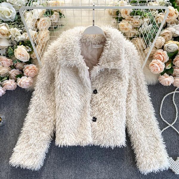 women's fur & faux autumn and winter plush jacket, slim short, gentle cute, all-match solid color outer jacket tide, Black
women's fur & faux autumn and winter plush jacket, slim short, gentle cute, all-match solid color outer jacket tide, Black
