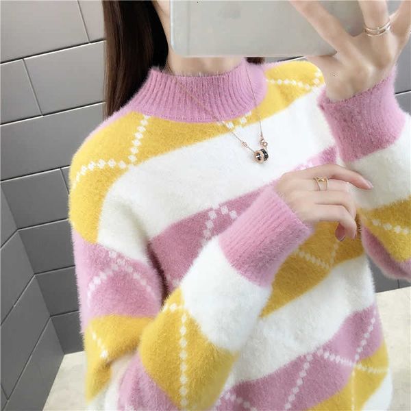 women's sweaters pullover female thick autumn and winter imitation mink veet long-sleeved loose knit sweater a457 x4dw, White;black
women's sweaters pullover female thick autumn and winter imitation mink veet long-sleeved loose knit sweater a457 x4dw, White;black