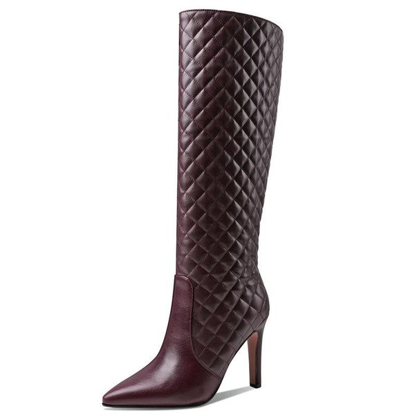 boots brand pointed toe knee high woman fashion faux leather thin heels lazy dress black winered white
boots brand pointed toe knee high woman fashion faux leather thin heels lazy dress black winered white