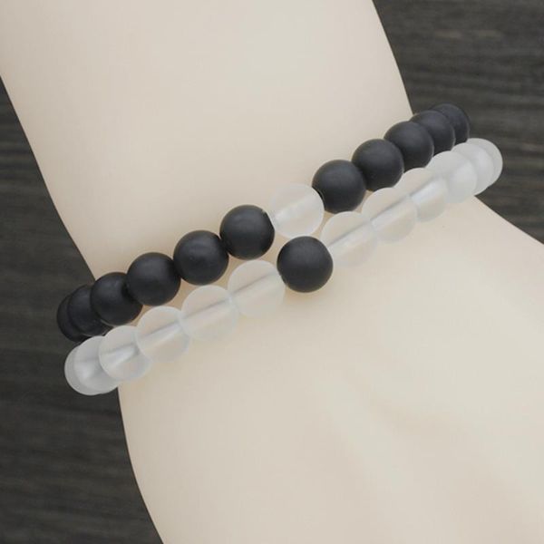 beaded, strands 8mm frosted round beads lovers bracelet natural stones bead chain friendship bangle fashion accessories men women jewelry, Black
beaded, strands 8mm frosted round beads lovers bracelet natural stones bead chain friendship bangle fashion accessories men women jewelry, Black