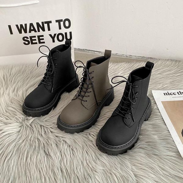 boots winter lady women shoes autumn luxury designer round toe flat heel lace up boots-women 2021 med fashion ankle lolita rock, Black
boots winter lady women shoes autumn luxury designer round toe flat heel lace up boots-women 2021 med fashion ankle lolita rock, Black