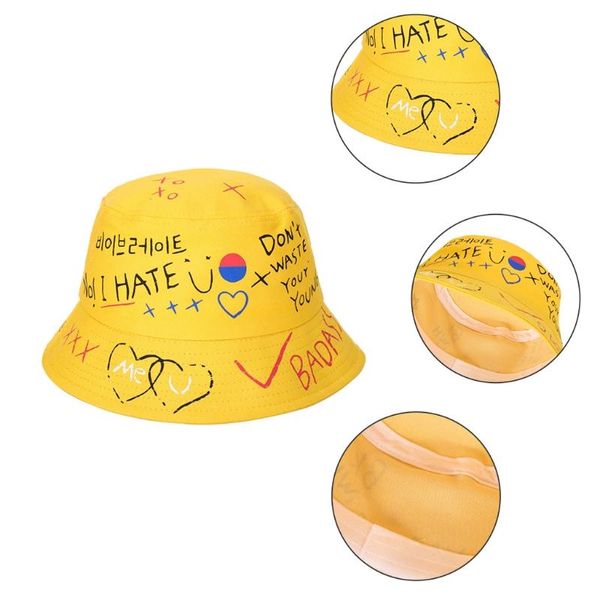 wide brim hats summer harajuku cotton bucket hat letters graffiti hip hop fisherman cap, Blue;gray
wide brim hats summer harajuku cotton bucket hat letters graffiti hip hop fisherman cap, Blue;gray