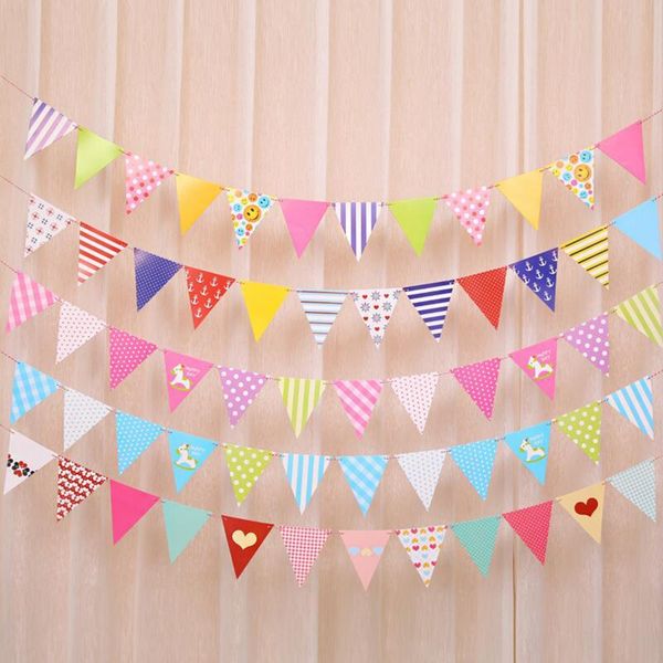 party decoration 10pcs/lot 3 meters color paper flag banners birthday christmas bunting hanging flags scene layout festive supplies
party decoration 10pcs/lot 3 meters color paper flag banners birthday christmas bunting hanging flags scene layout festive supplies