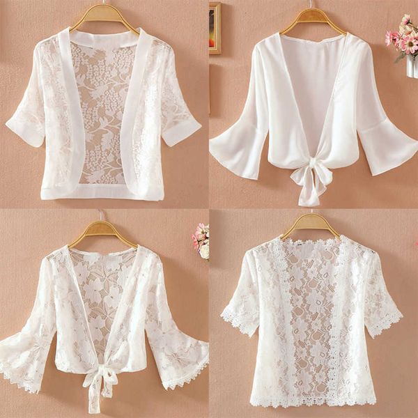 women's blouses & shirts summer thin lace white shirt sunscreen chiffon blouse short sleeve hollow out cardigan camisas etvw
women's blouses & shirts summer thin lace white shirt sunscreen chiffon blouse short sleeve hollow out cardigan camisas etvw