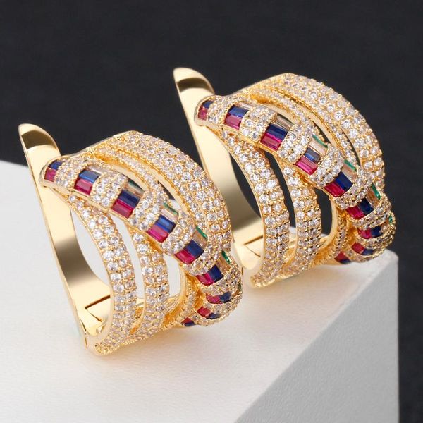 dangle & chandelier tirim luxury small hoop earrings for women multilayer cubic zirconia wedding party jewelry fashion earring high quality, Silver
dangle & chandelier tirim luxury small hoop earrings for women multilayer cubic zirconia wedding party jewelry fashion earring high quality, Silver