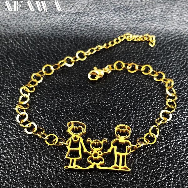link, chain family stainless steel bracelet women dad mum daughter bracelets & bangles gold color jewelry christmas gift pulsera b1789, Black
link, chain family stainless steel bracelet women dad mum daughter bracelets & bangles gold color jewelry christmas gift pulsera b1789, Black