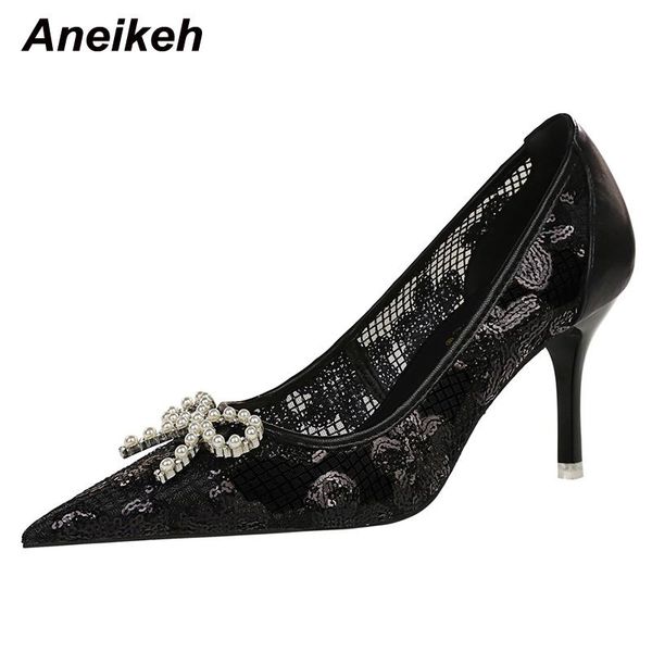 dress shoes aneikeh butterfly-knot ventilation women spring string bead cotton fabric hollow pumps thin heels pointed toe embroider, Black
dress shoes aneikeh butterfly-knot ventilation women spring string bead cotton fabric hollow pumps thin heels pointed toe embroider, Black