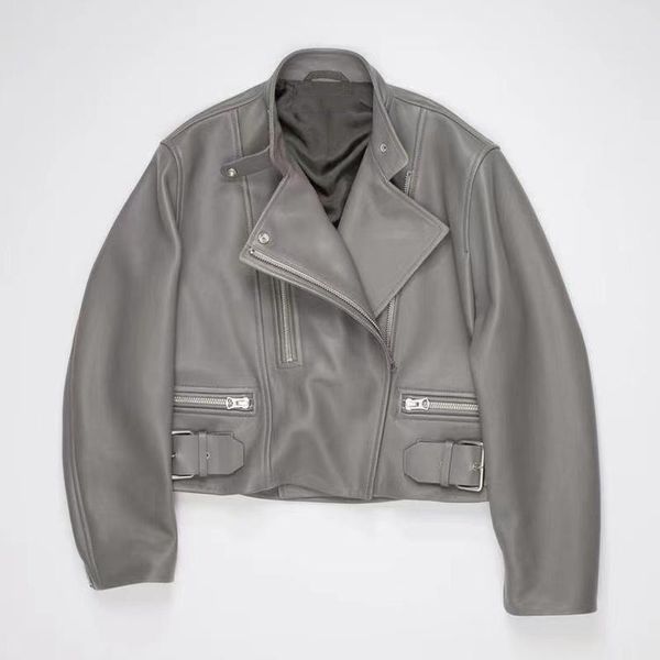 women's leather & faux arrival jacket spring short length wide version genuine coat plus size outerwear, Black
women's leather & faux arrival jacket spring short length wide version genuine coat plus size outerwear, Black