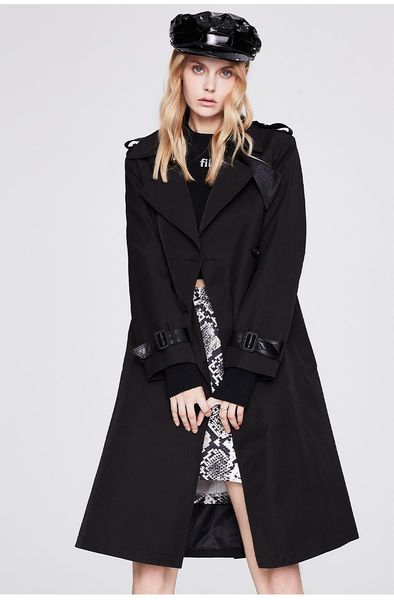 women's trench coats medium and long style coat female 2021 autumn atmosphere fashion temperament pu leather color, Tan;black
women's trench coats medium and long style coat female 2021 autumn atmosphere fashion temperament pu leather color, Tan;black