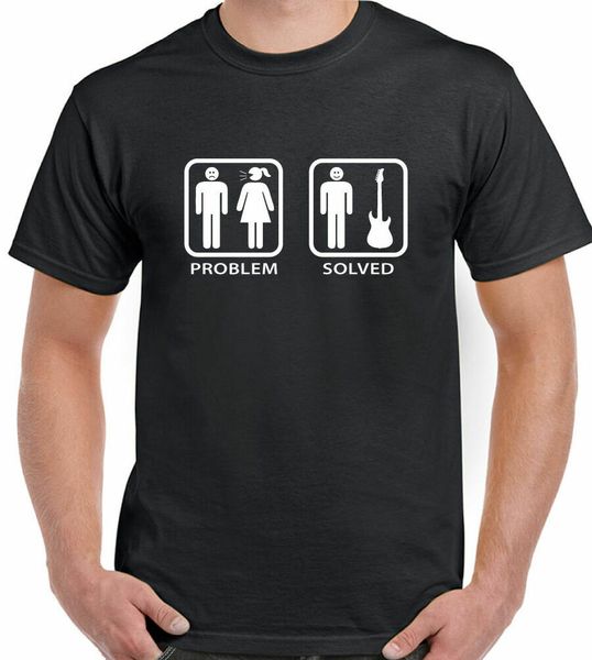 guitar t-shirt problem solved mens funny electric acoustic bass player strings, White;black
guitar t-shirt problem solved mens funny electric acoustic bass player strings, White;black