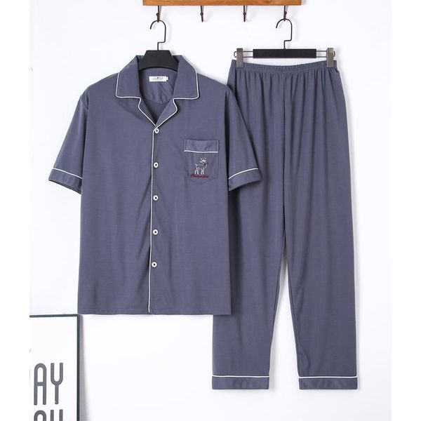 men's sleepwear autumn knitted cotton short sleeve men pajamas sets male pajama set letter for suit homewear clothes, Black;brown
men's sleepwear autumn knitted cotton short sleeve men pajamas sets male pajama set letter for suit homewear clothes, Black;brown