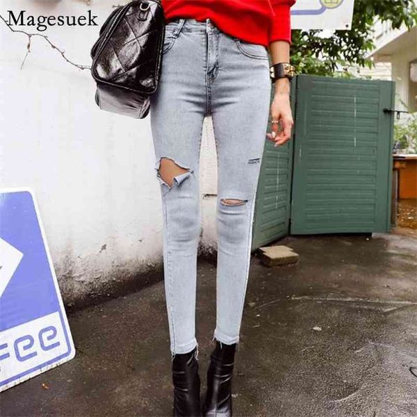 autumn fashion cotton high waist jeans women korean vintage blue skinny ripped for women casual denim trousers 10416 210512
autumn fashion cotton high waist jeans women korean vintage blue skinny ripped for women casual denim trousers 10416 210512