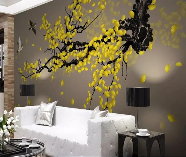 wallpapers cjsir custom po 3d wallpaper mural ginkgo hand-painted mebi flower bird chinese style wall decorative painting decors
wallpapers cjsir custom po 3d wallpaper mural ginkgo hand-painted mebi flower bird chinese style wall decorative painting decors