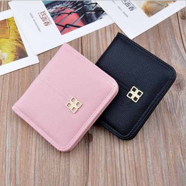 new small bag women's short wallet student simple leather buckle zero wallets, Red;black
new small bag women's short wallet student simple leather buckle zero wallets, Red;black