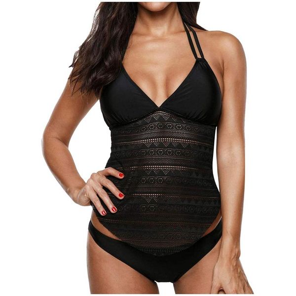women's swimwear women bikini set 2 piece low waist v neck halter mesh swimsuit with bottom push up bathing suit, White;black
women's swimwear women bikini set 2 piece low waist v neck halter mesh swimsuit with bottom push up bathing suit, White;black