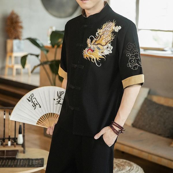 chinese dragon shirt embroidery shanghai tang suit mandarin collar cheongsam traditional clothing for men ethnic, Red
chinese dragon shirt embroidery shanghai tang suit mandarin collar cheongsam traditional clothing for men ethnic, Red