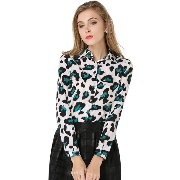 spring elegant women shirt leisure women's long sleeve chiffon leopard blouse for every day vintage female clothes blouses & shirts, White
spring elegant women shirt leisure women's long sleeve chiffon leopard blouse for every day vintage female clothes blouses & shirts, White