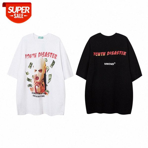 sakahara society street masked man printed loose handsome short sleeve t-shirt male middle #ab4a, White;black
sakahara society street masked man printed loose handsome short sleeve t-shirt male middle #ab4a, White;black