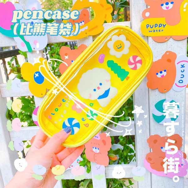 cosmetic bags & cases milkjoy transparent bear pencil case female cartoon student japanese ins style korean stationery 
cosmetic bags & cases milkjoy transparent bear pencil case female cartoon student japanese ins style korean stationery