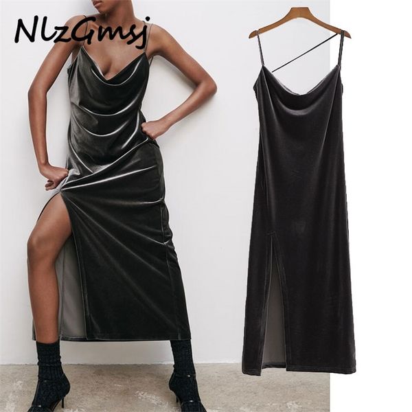 dres satin camisole vintage bodycon party es female chic thin straps side vent long dress 210628, Black;gray
dres satin camisole vintage bodycon party es female chic thin straps side vent long dress 210628, Black;gray