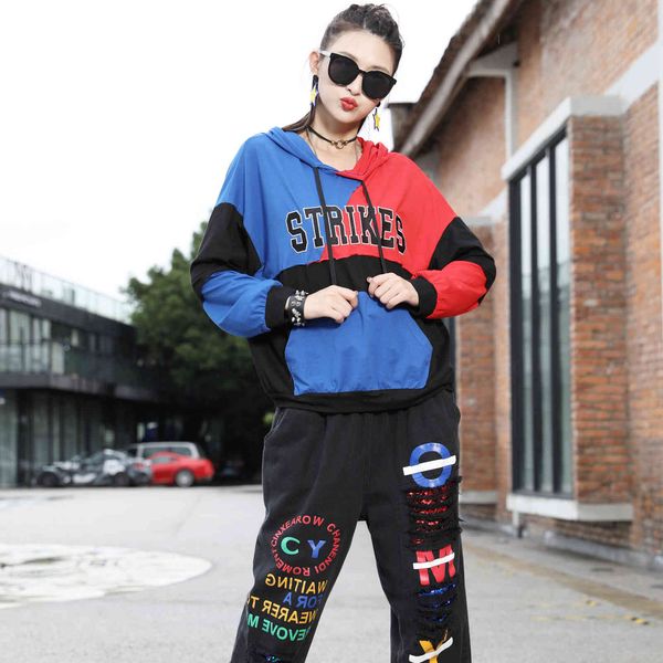 hoodies long-sleeved loose plus size women autumn korean version of the printed hooded women's pullover sweater, Black
hoodies long-sleeved loose plus size women autumn korean version of the printed hooded women's pullover sweater, Black