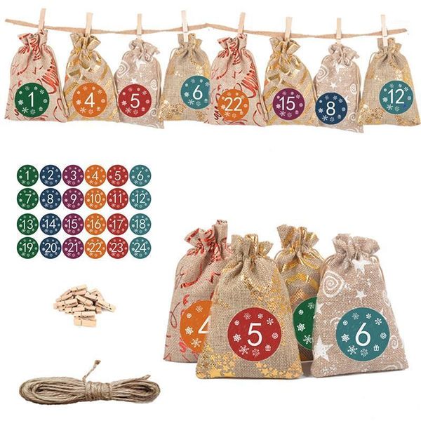 christmas decorations 24pcs gift bag calendar countdown jute candy diy xmas advent calender
christmas decorations 24pcs gift bag calendar countdown jute candy diy xmas advent calender