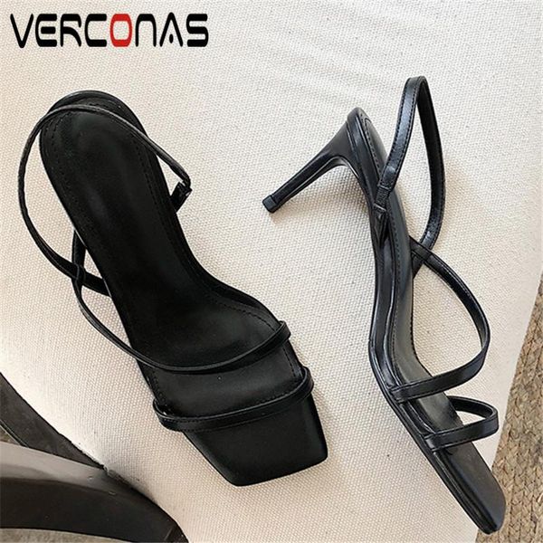woman sandals 2021 fashion pumps summer genuine leather casual shoes square toe thin high heeled, Black
woman sandals 2021 fashion pumps summer genuine leather casual shoes square toe thin high heeled, Black