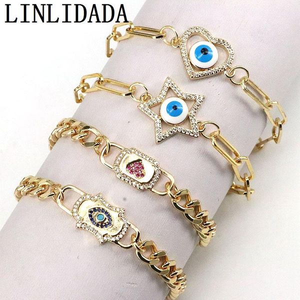 link, chain 8pcs fashion adjustable handmade gold link star heart cz charm punk wrist ladies bracelet, Black
link, chain 8pcs fashion adjustable handmade gold link star heart cz charm punk wrist ladies bracelet, Black