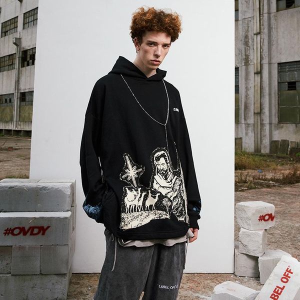 men's hoodies & sweatshirts fashion original style loose print pullover with thick hoodie hip hop dark country jacket, Black
men's hoodies & sweatshirts fashion original style loose print pullover with thick hoodie hip hop dark country jacket, Black