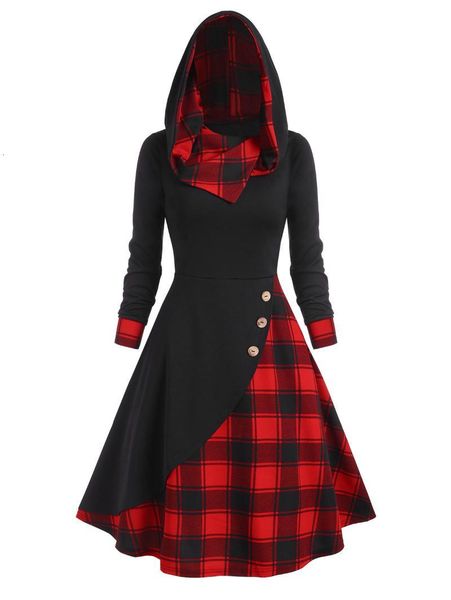casual dresses wipalo vintage dress women hooded plaid mock button overlap midi gothic punk long sleeve party harajuku obsi, Black;gray
casual dresses wipalo vintage dress women hooded plaid mock button overlap midi gothic punk long sleeve party harajuku obsi, Black;gray