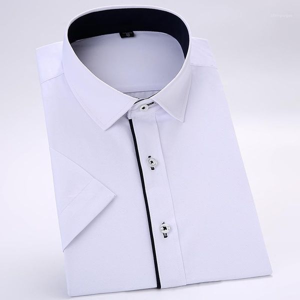 men's dress shirts summer casual short sleeve solid simple basic standard-fit male social work office plain/twill shirt, White;black
men's dress shirts summer casual short sleeve solid simple basic standard-fit male social work office plain/twill shirt, White;black