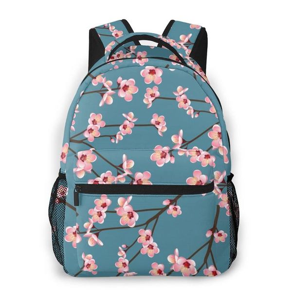 outdoor bags sakura blue background casual daypack travel school bag with pockets for women college
outdoor bags sakura blue background casual daypack travel school bag with pockets for women college